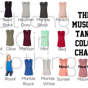 Custom Text Muscle Tank Top Women's Muscle Tee Personalized Tank Top Workout Tank Top Personalized Gift Bachelorette Muscle Tanks image 3