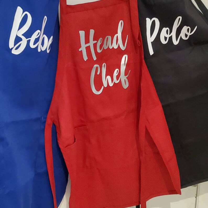 Mens Aprons Womens Apron Custom Text Apron Personalized Etsy
