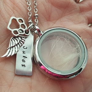 Dog hair locket on sale