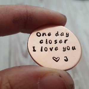 One Day Closer Copper Pocket Coin - Military Deployment Gift