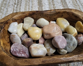 Bulk Michigan Quartz, Polished Beach Rocks Table Decorations. polished stones for her. Dough bowl filler. Natural Crystal's, zen garden