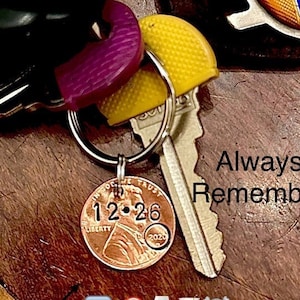 Sobriety Anniversary Penny Keychain: Personalized AA Recovery Gift