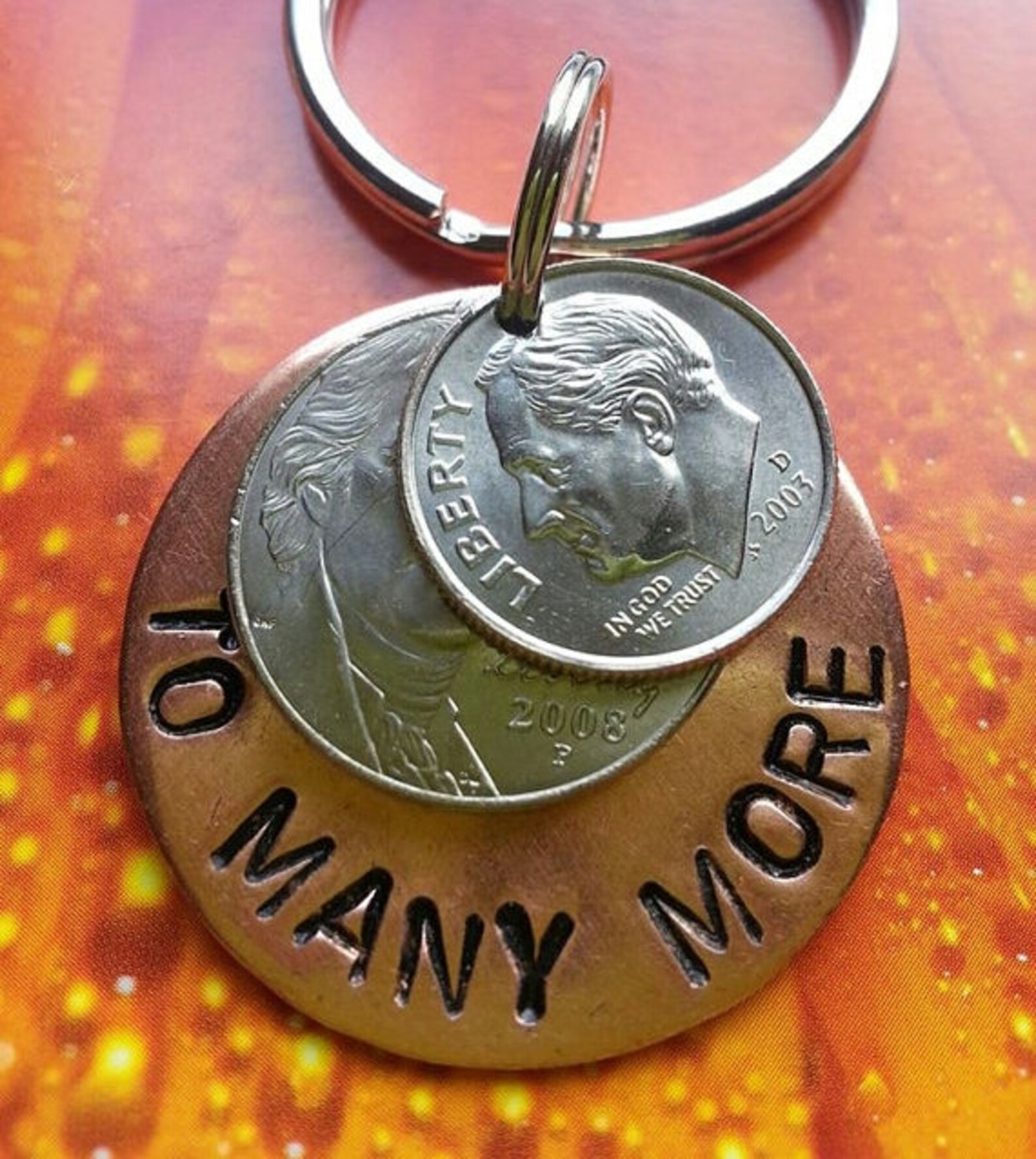 15 year anniversary gift handstamped coins 15th anniversary Etsy