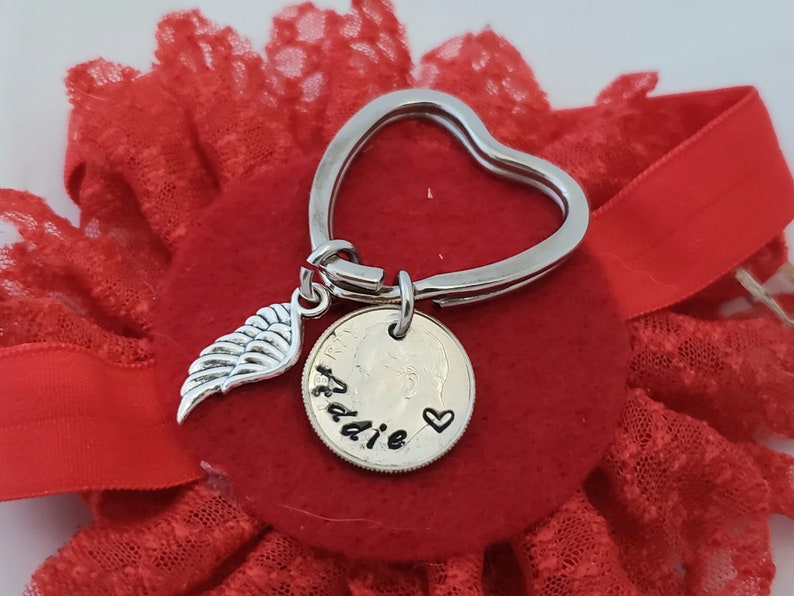 Dimes From Heaven Keychain Gift Loss of Loved One Signs Etsy