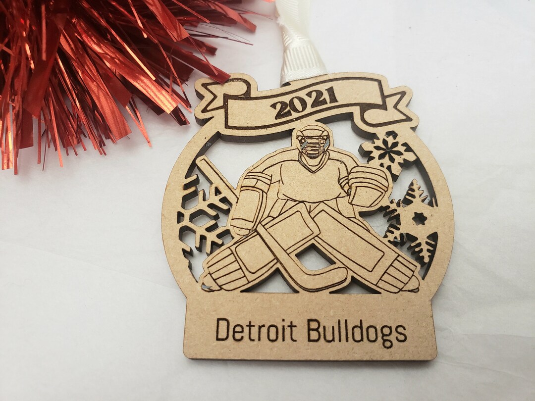 Personalized Ice Hockey Goalie Ornament Custom Name Jersey Etsy