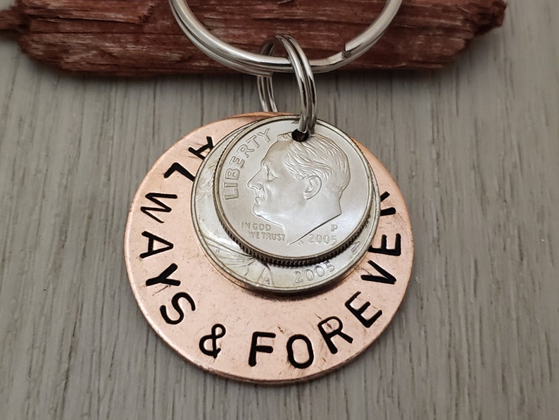 15 Year Anniversary Gifts 15 year anniversary t handstamped coins 15th