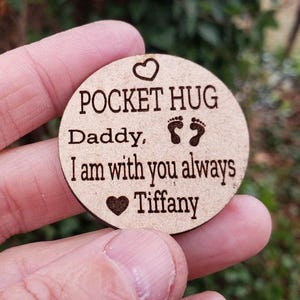 Personalized Deployment Token for Dad: Pocket Hug, Military Gift