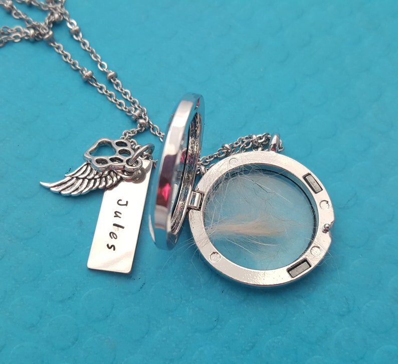 Dog Keepsake Pet Fur Necklace Lock of Hair Necklacepet Etsy