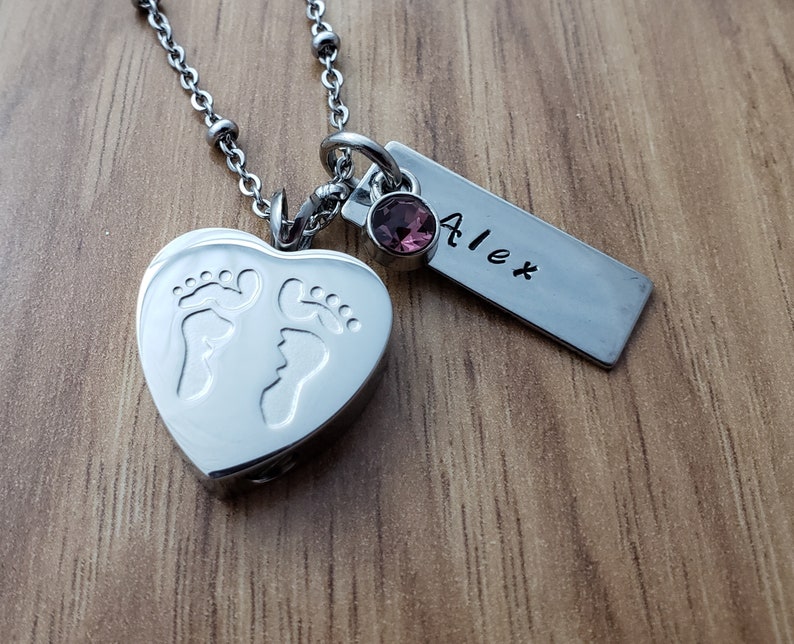 baby cremation urn necklace