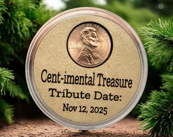 2025 Commemorative Penny Gift • Cent-imental Treasure • Coin Collector Gift • Penny Desk Accessory for Men• 2025 coin Display