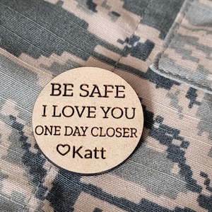 Personalized Deployment Pocket Coin: Engraved Military Love Token