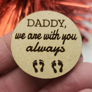 Miscarriage Twins, Daddy of Angels, Miscarriage gift, Multiple Miscarriage, Miscarriage Token, Loss of a child,gift for her, him, Angel Baby