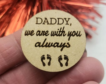 Miscarriage Twins, Daddy of Angels, Miscarriage gift, Multiple Miscarriage, Miscarriage Token, Loss of a child,gift for her, him, Angel Baby