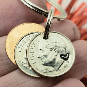 21st Birthday Gift, 21 Birthday, 21st Birthday, 21 Birthday Gift, 21st Birthday for Him, 21st Birthday for Her, Penny Keychain, 2003, 2004