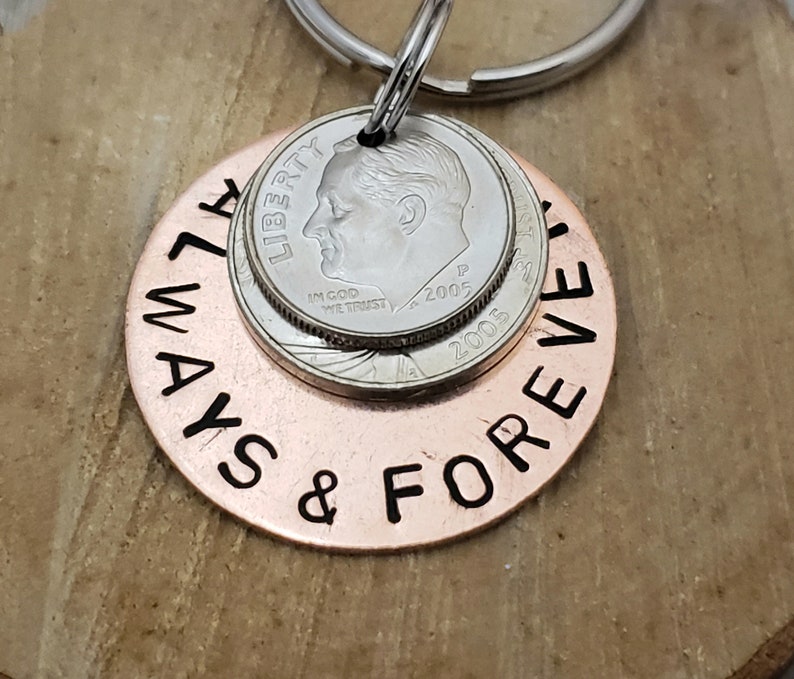 15 Year Anniversary Gifts 15 year anniversary t handstamped coins 15th