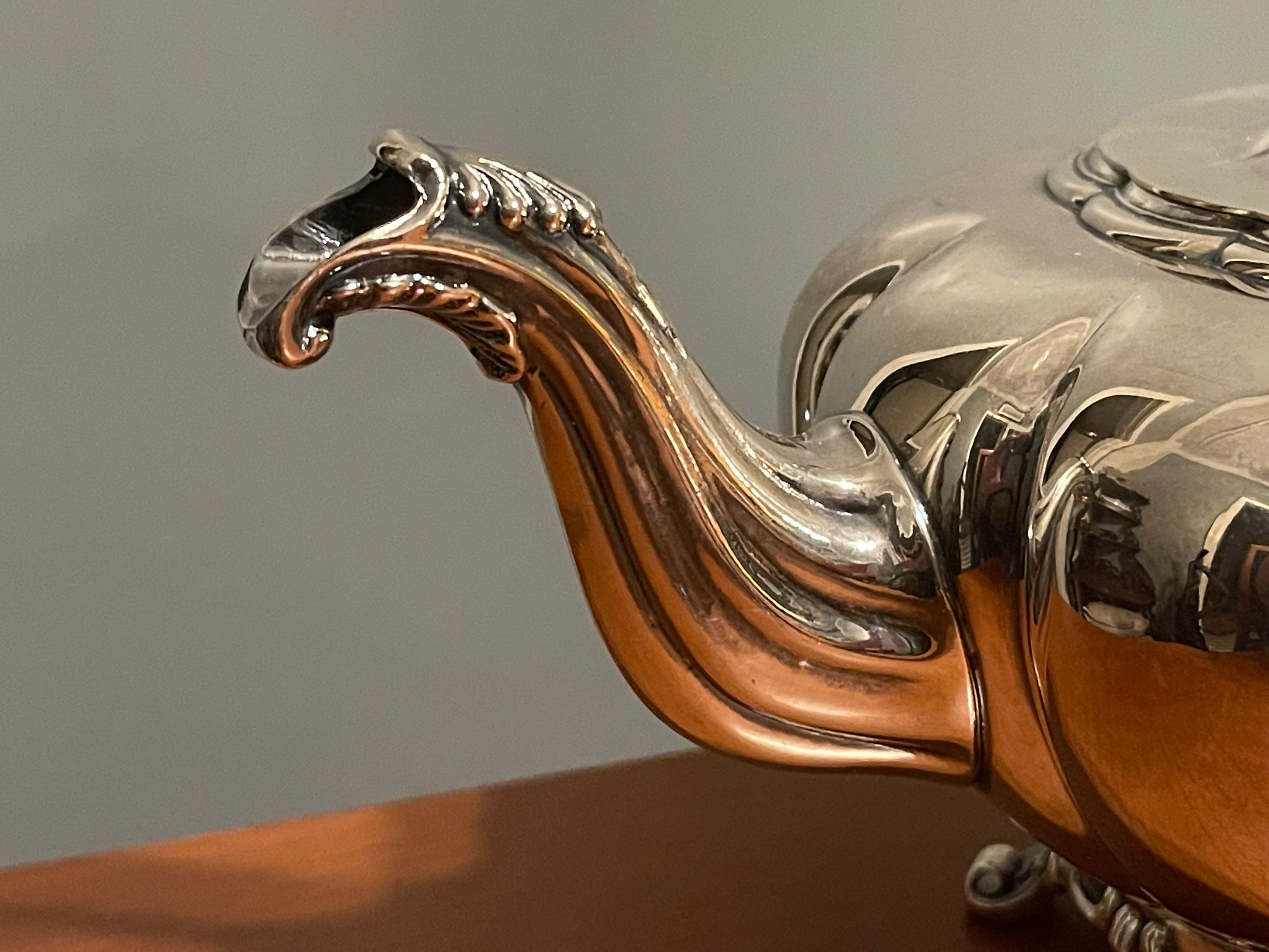 Silverplate Teapot Old English Melon Pattern Oneida Community Etsy