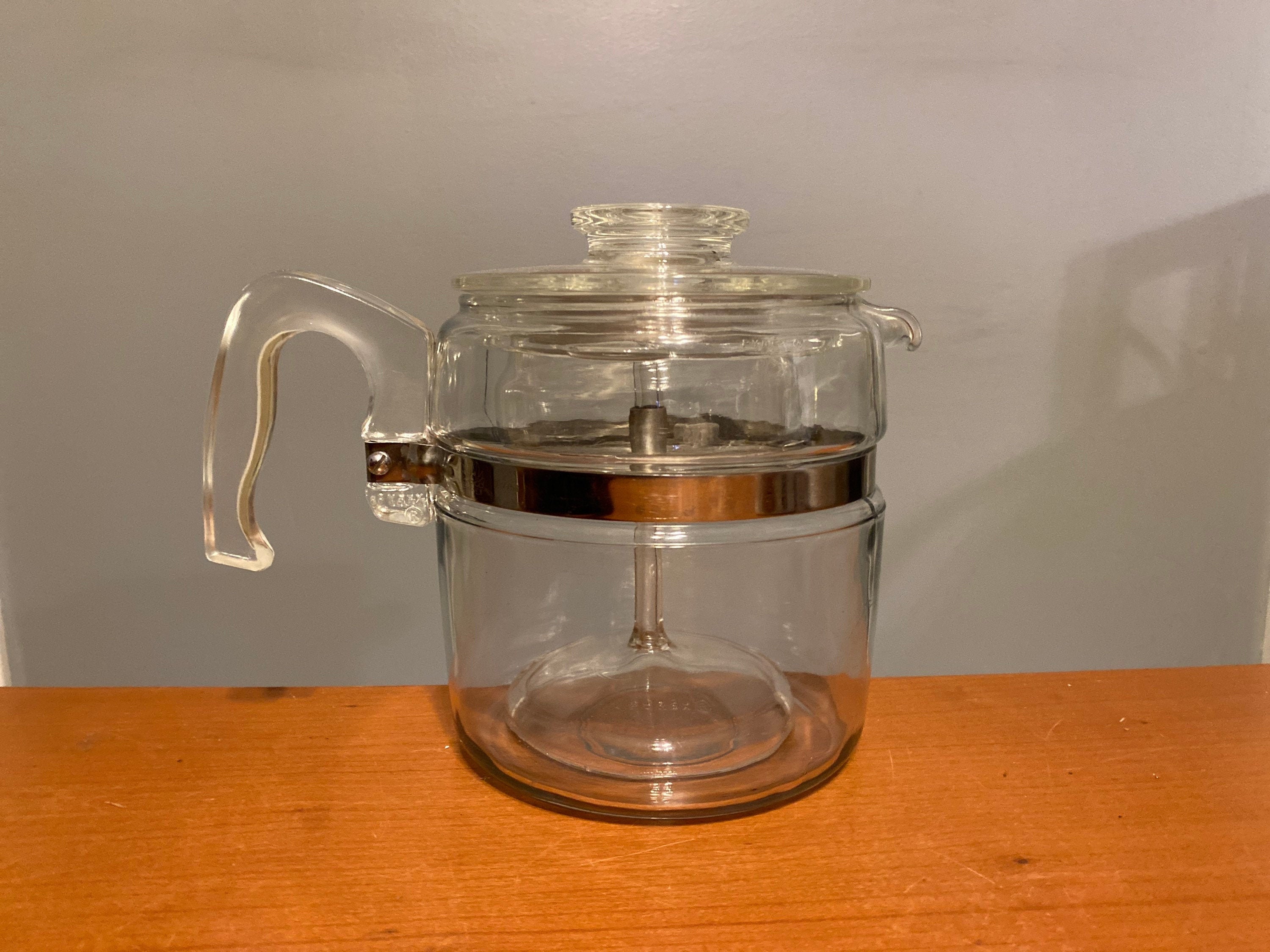 Pyrex Flameware 6 Cup Glass Stovetop Percolator Coffee Pot Etsy
