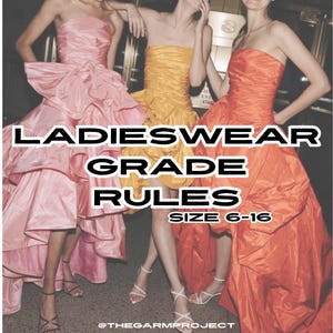 Ladieswear Grade Rule Pack Centimetres CM (Sizes UK 8-18)