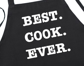 Novelty Chef Apron Best Cook Ever Funny Barbecue Black Aprons