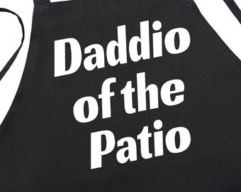 Chef Apron Daddio Of The Patio Novelty BBQ Aprons, Kitchen Aprons Men, Grilling Apron For Dad