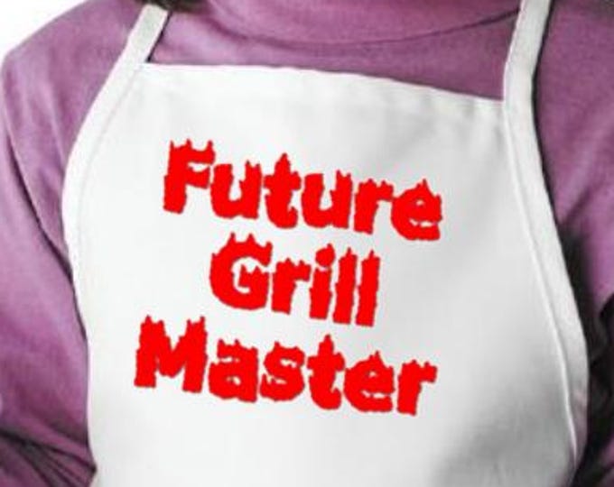 Future Grill Master Kids Apron, Child Kitchen Aprons, Cooking Aprons For Children, Child Apron Gift