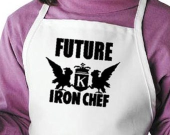 Future Iron Chef Kids Apron, Child Cooking Aprons, Kitchen Aprons For Children, Child Apron Gift