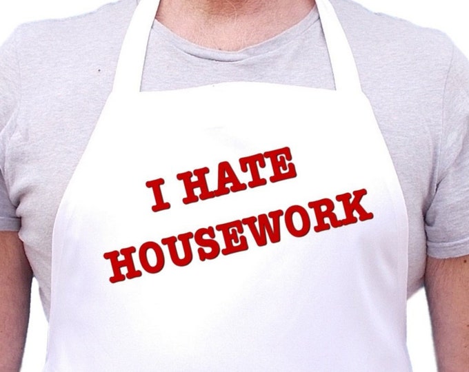 Funny Cooking Apron I Hate Housework Vintage Chef Aprons, Coneheads Halloween Apron