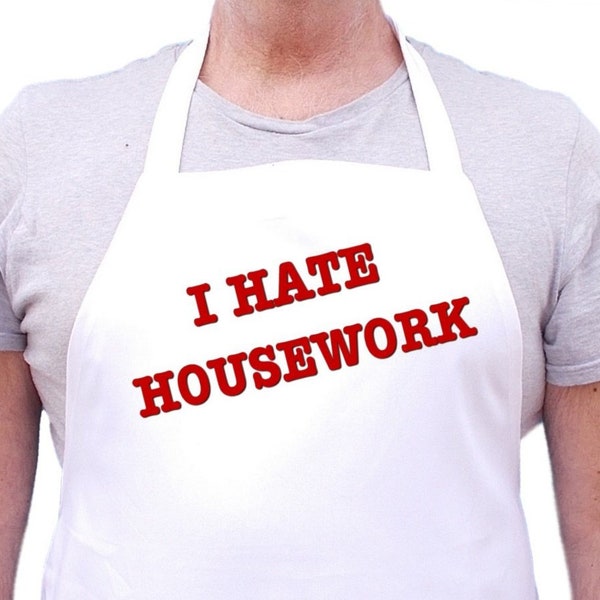Funny Cooking Apron I Hate Housework Vintage Chef Aprons, Coneheads Halloween Apron