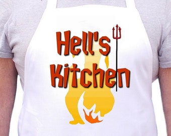 Hell's Kitchen Cooking Aprons For Men And Women, Professional Chef Apron