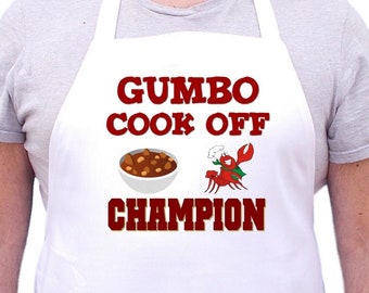 Gumbo Cook Off Champion White Aprons For Competition Winners