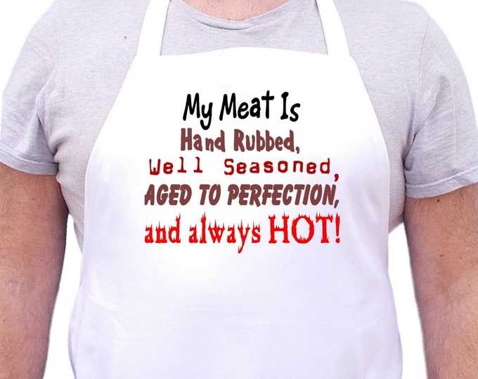 Funny Chef Apron My Meat Is Always Hot! Cooking Aprons With Attitude