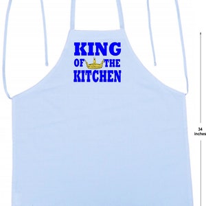 Novelty Cooking Apron King of the Kitchen Aprons for Men, Full Size ...