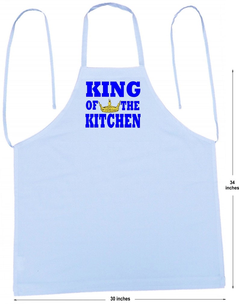 Novelty Cooking Apron King of the Kitchen Aprons for Men Full Etsy