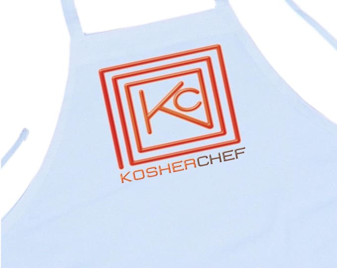 Jewish Cooking Apron Kosher Chef, Hanukkah White Kitchen Apron, Cooking Aprons For Jews