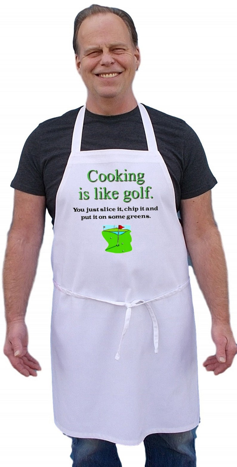 Funny Novelty Aprons Golfing Gift Ideas Cooking Is Like Golf Etsy