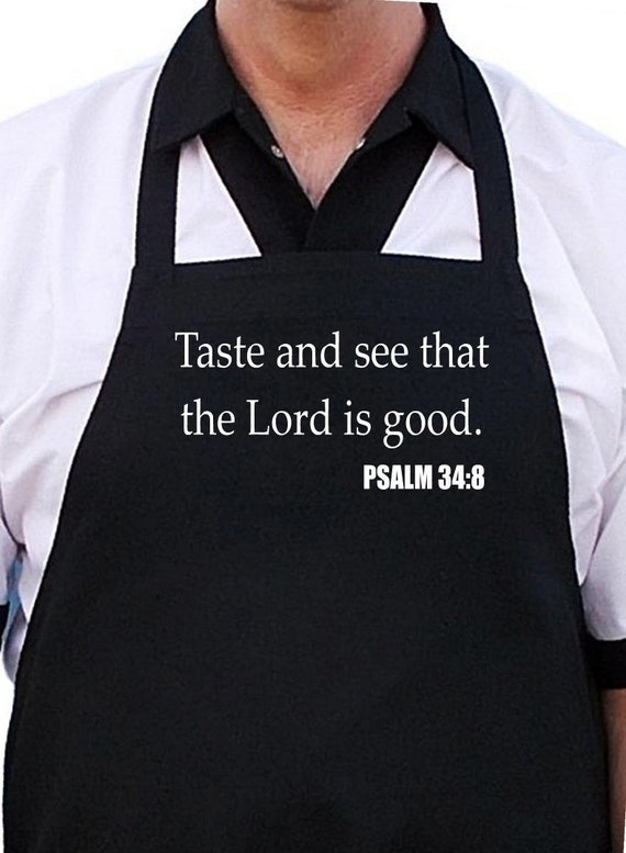 Christian Black Cooking Aprons the Lord is Good Kitchen Apron Etsy