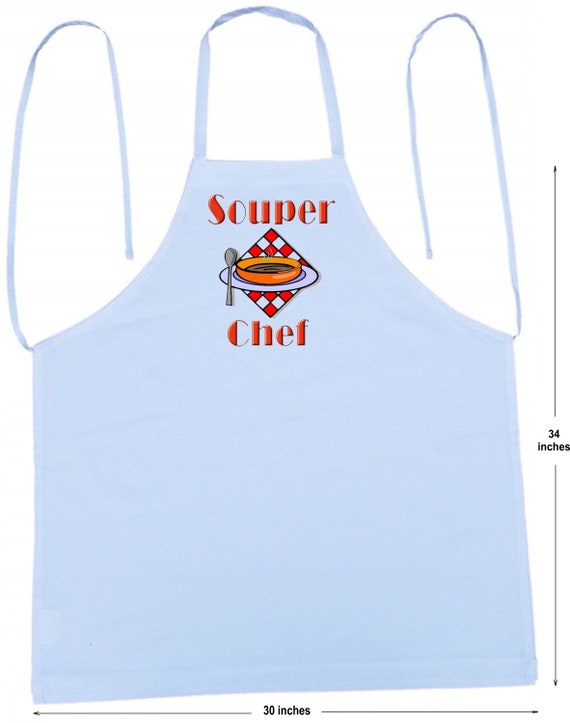 Funny Cooking Apron Souper Chef Aprons With Attitude White - Etsy