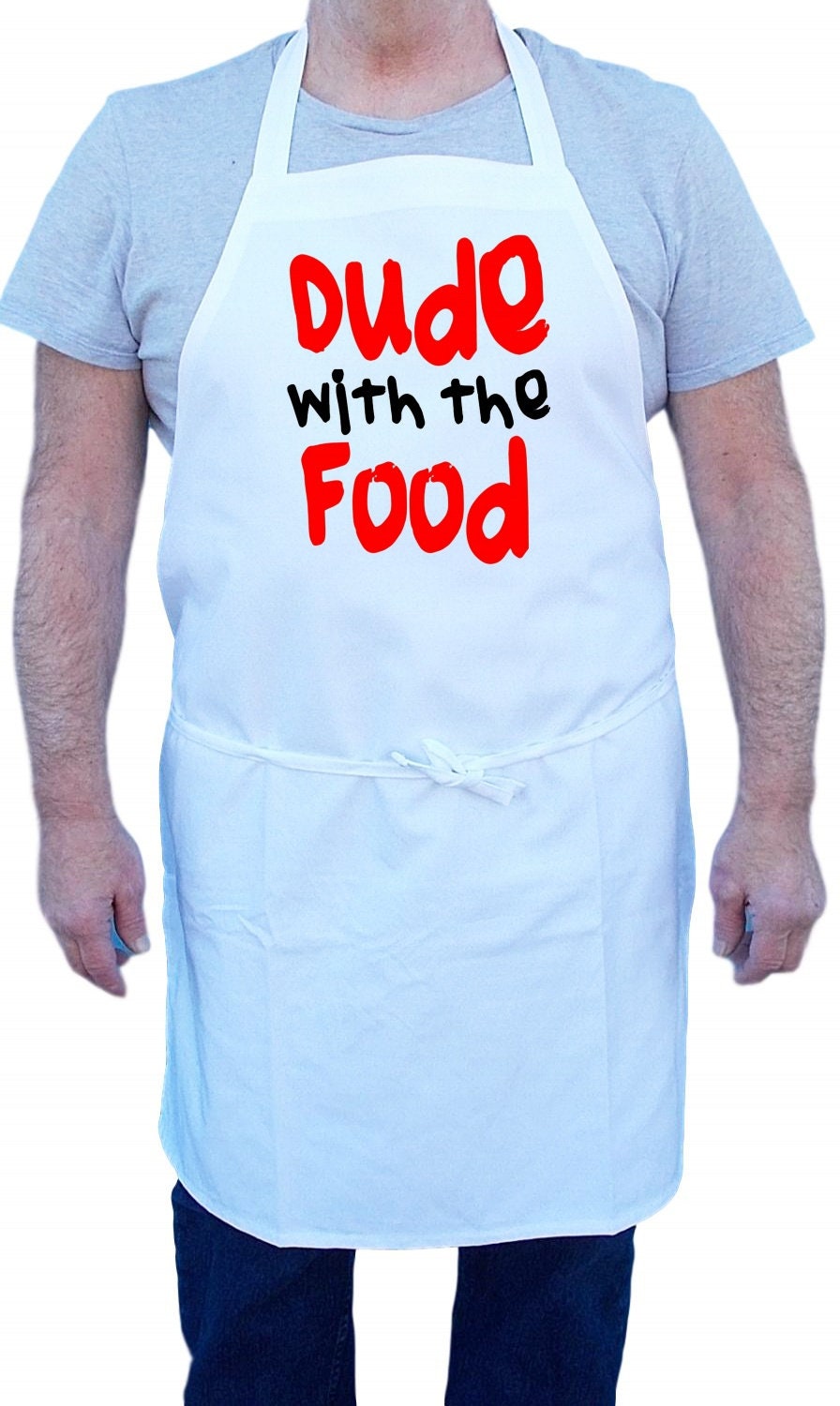 Funny Aprons For Men Dude With The Food Mans Cooking Aprons Mens Chef 