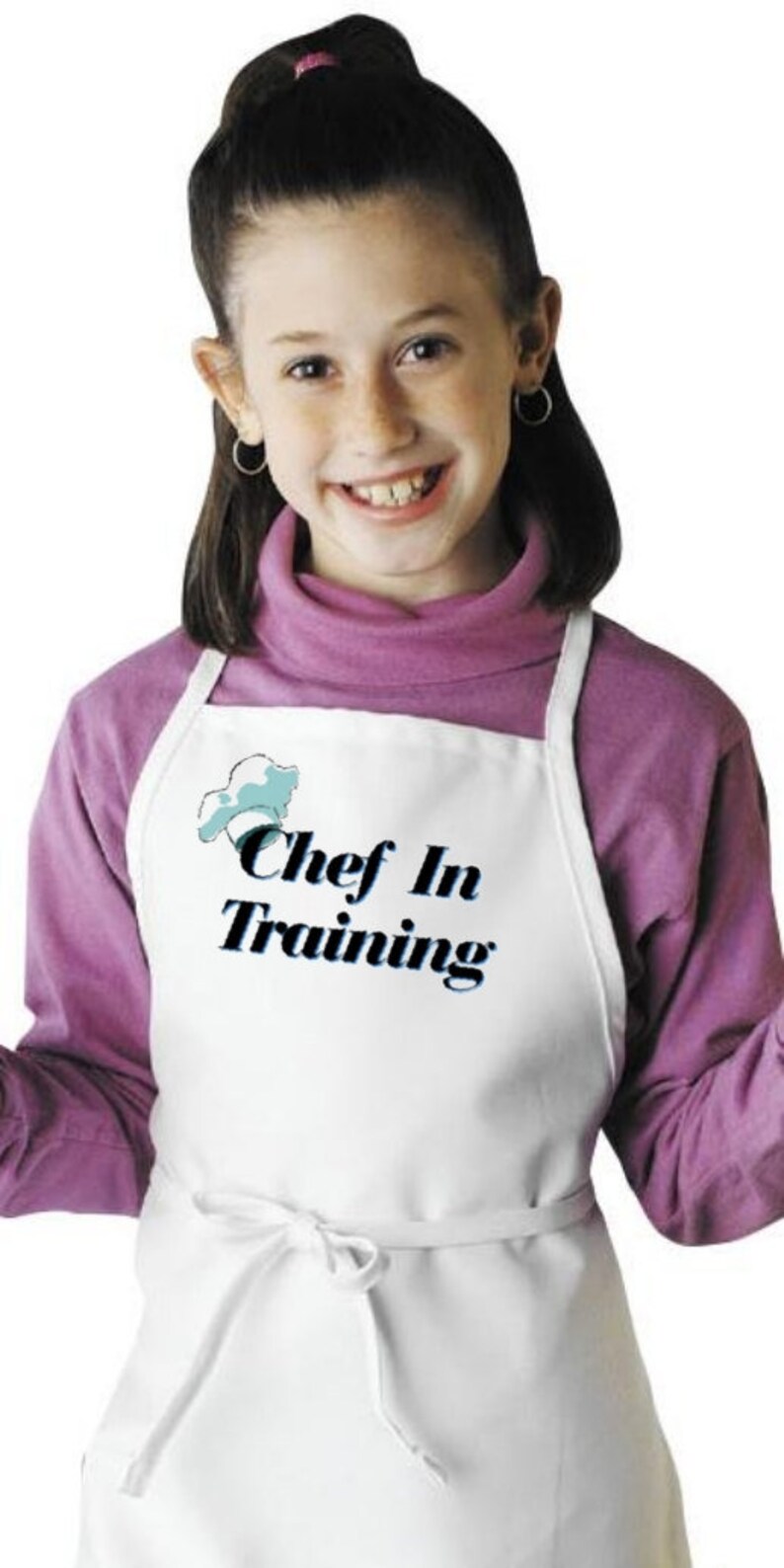 Kids Apron Chef In Training Childrens Cooking Aprons, Child Kitchen Aprons image 1