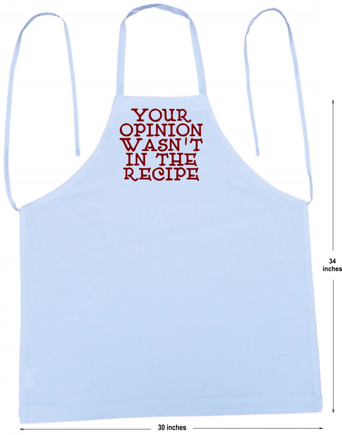 Funny Sayings Kitchen Apron Your Opinion Wasn't in the Etsy