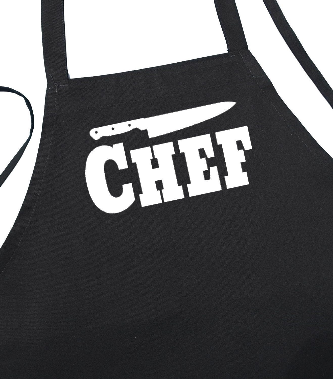 Black Chef Aprons For Men And Women, BBQ Grilling Aprons With Extra