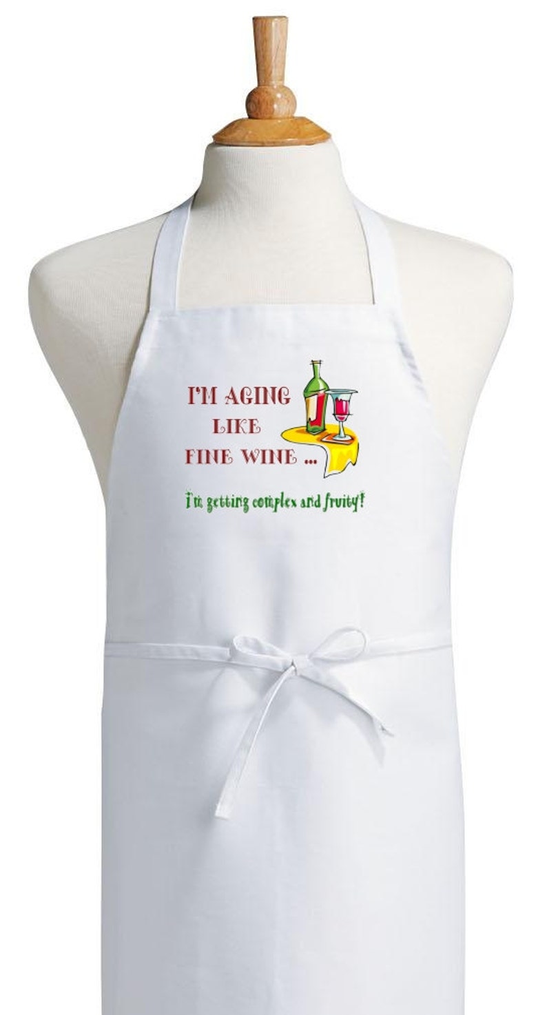 Download Wine Humor Aprons I'm Aging Like Fine Wine White Kitchen ...