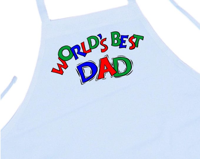 Kitchen Aprons for Men World's Best Dad Fathers Day Apron Ideas by CoolAprons