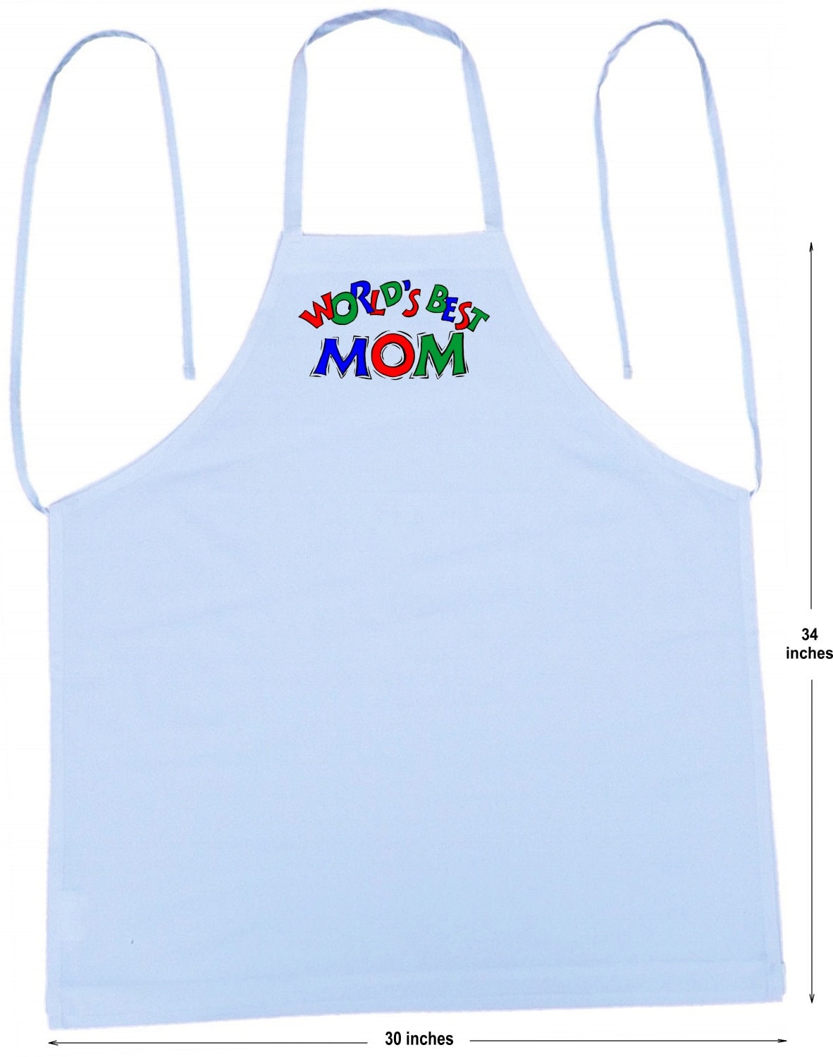 Mothers Day Gift Idea World's Best Mom Cooking Apron, White Chef