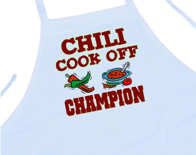 Chili Cook Off Champion Kitchen Aprons For Prize Winners, Chili Cook Off Awards, Best Chili Aprons