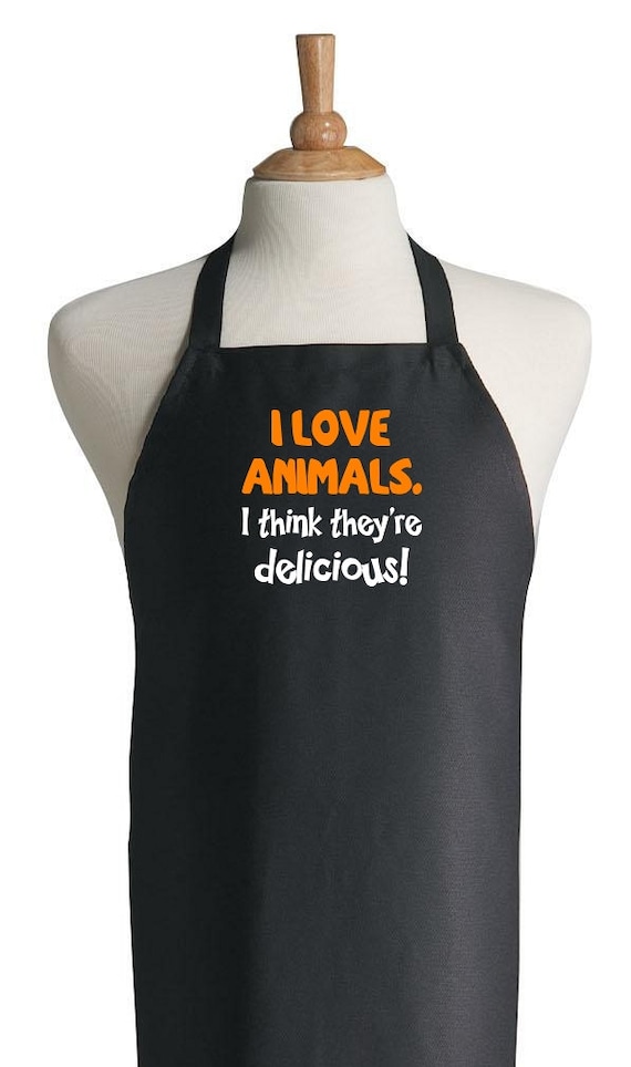 Funny Grill Apron I Love Animals Novelty Barbecue Aprons by CoolAprons Funny Grill Apron I Love Animals Novelty Barbecue Aprons by CoolAprons