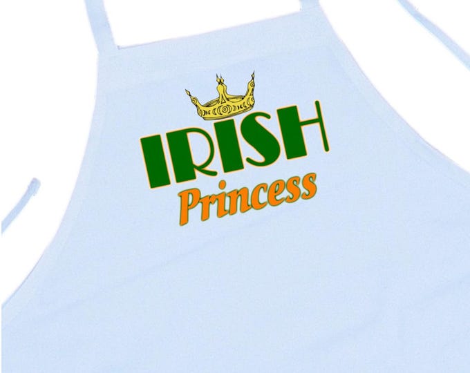 Irish Princess Unique Aprons For Women, St. Patrick's Day Irish Cooking Apron, Women's Aprons Funny
