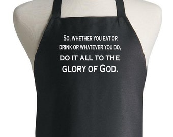 Biblical Apron Do It All To The Glory Of God Christian Aprons