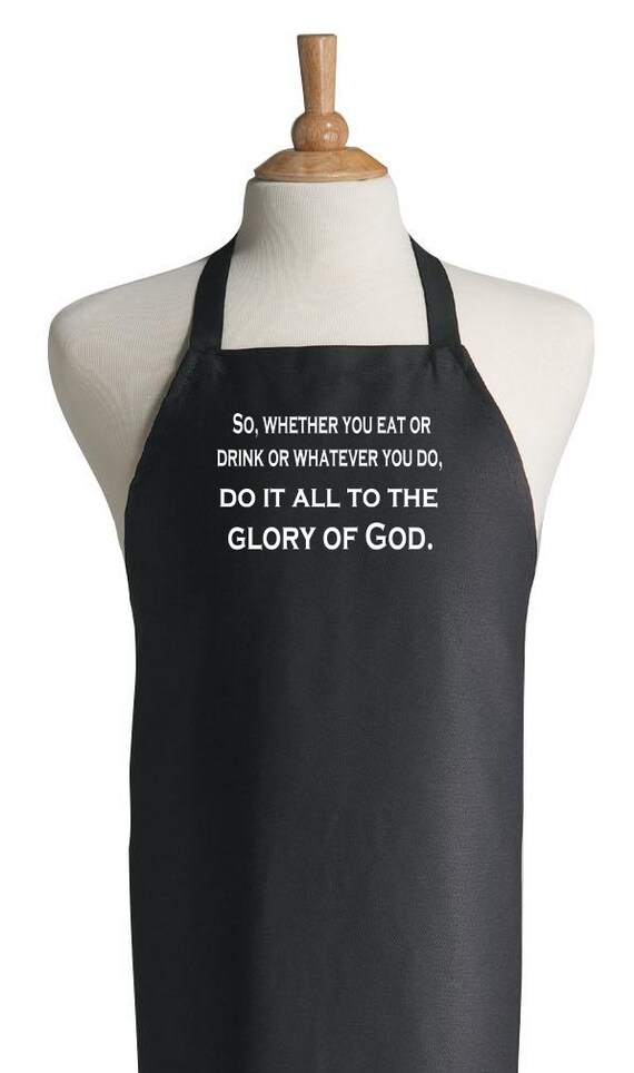 Biblical Apron Do It All to the Glory of God Christian Aprons Etsy