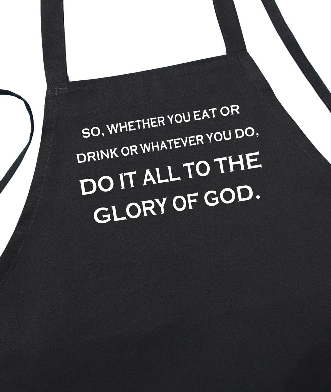 Religious Aprons Inspirational Christian Apron, Do It All to the Glory of God ...